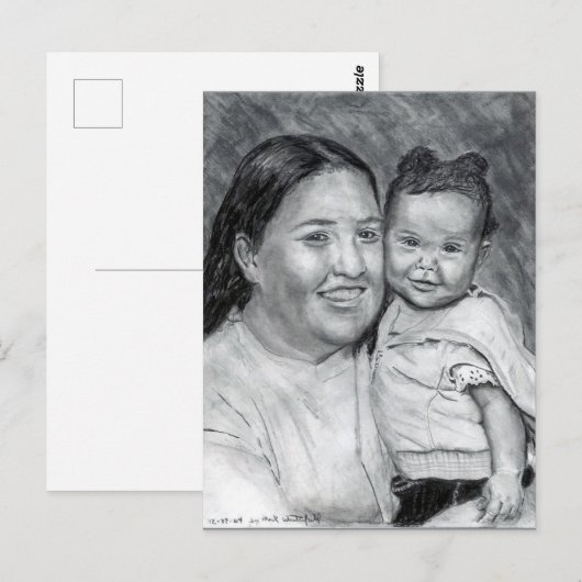 Een moeder en haar Baby... december 2004 Briefkaart (Voorkant / Achterkant)