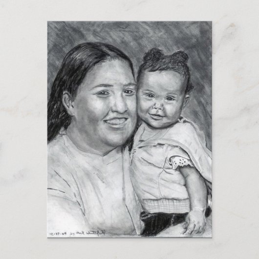 Een moeder en haar Baby... december 2004 Briefkaart (Voorkant)