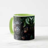 Een moeder houdt van haar familie. mok (Voorkant links)