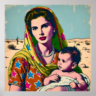 Een moeder in de woestijn poster