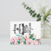 Een moeder is als een bloem cadeau, Moederdag cade Briefkaart (Staand voorkant)
