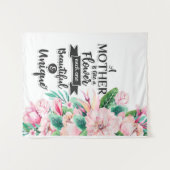 Een moeder is als een bloem cadeau, Moederdag cade Wandkleed (Voorkant (horizontaal))