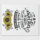 Een moeder is als een bloem, Cute Moederdag Gift Cadeaupapier (Vlak)