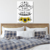 Een moeder is als een bloem, Cute Moederdag Gift Canvas Afdruk (Insitu (Slaapkamer))