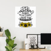 Een moeder is als een bloem, Cute Moederdag Gift Poster (Thuiskantoor)