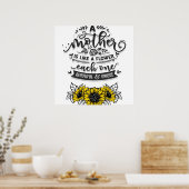 Een moeder is als een bloem, Cute Moederdag Gift Poster (Keuken)