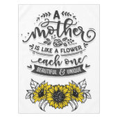 Een moeder is als een bloem, Cute Moederdag Gift Tafelkleed (Voorkant)