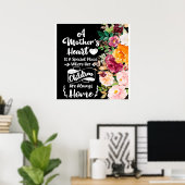 Een moeder is als een bloem, een Moederdag cadeau. Poster (Thuiskantoor)