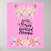 Een moeder is als een bloem poster (Voorkant)