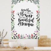 Een moeder is als een bloem poster (Keuken)