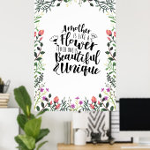 Een moeder is als een bloem poster (Thuiskantoor)