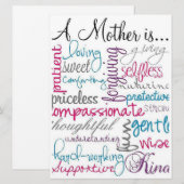 Een moeder is... feestdagenkaart (Voorkant / Achterkant)