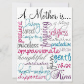 Een moeder is... feestdagenkaart (Voorkant)