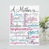Een moeder is... feestdagenkaart (Staand voorkant)