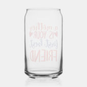 Een moeder is je beste vriendin blikvorm glas (Achterkant)