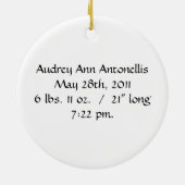 Een moeder met haar pasgeboren versiering keramisch ornament (Achterkant)