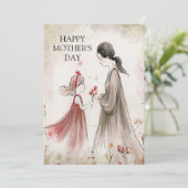 Een Moederdag cadeau in Bloom Mother Day Kaart (Staand voorkant)