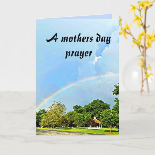 Een MOEDERDAG GEBEDskaart Kaart (Gele Bloem)