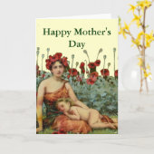 Een Moederdag Kaart (Gele Bloem)