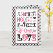 Een Moederdag-Kaart van het hart van een moeder Kaart (Gele Bloem)