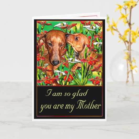 Een moederdag van de Tekkel Kaart (Gele Bloem)