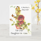 Een Moederdag wens Kaart (Gele Bloem)