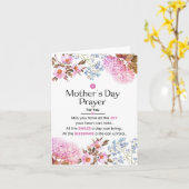 Een Moederdaggebed Kaart (Gele Bloem)