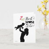 Een Moederdagkaart zwart-wit Kaart (Gele Bloem)