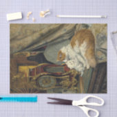 Een moederkat en haar keuken met een krakklok tissuepapier (Craft)