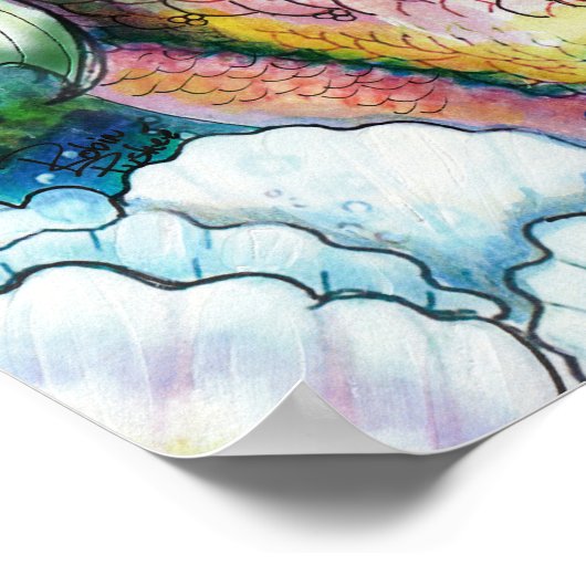 Een moederkus, zeemeermin poster (Hoek)