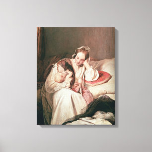 Een moederliefde, 1839 canvas afdruk