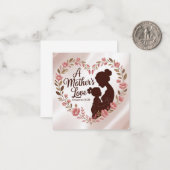 Een Moederliefde Christelijke Moederdagkaart Notitiekaartje (Voorkant / Achterkant in situ)
