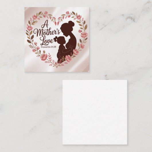 Een Moederliefde Christelijke Moederdagkaart Notitiekaartje (Voorkant / Achterkant)