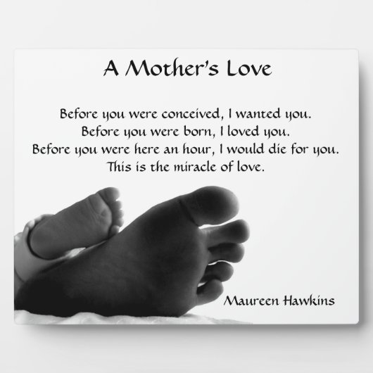 Een moederliefde fotoplaat (Voorkant)