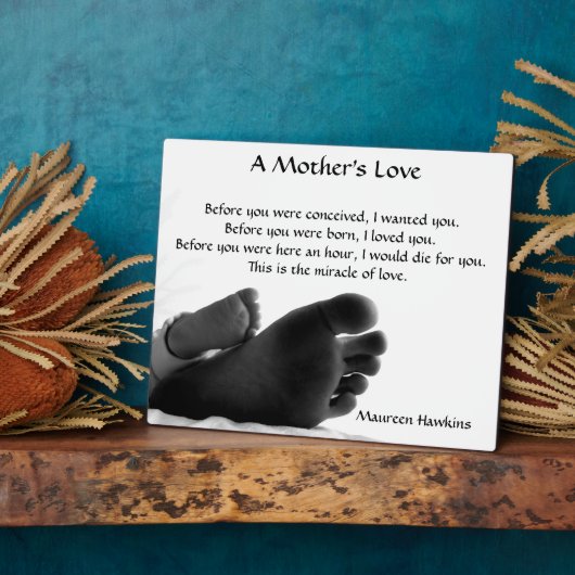 Een moederliefde fotoplaat (Zijkant)