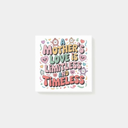 Een Moederliefde Is Grenzenloos En Tijdloos Post-it® Notes (Voorkant)