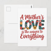 Een Moederliefde Is Het Antwoord Op Alles Briefkaart (Voorkant / Achterkant)