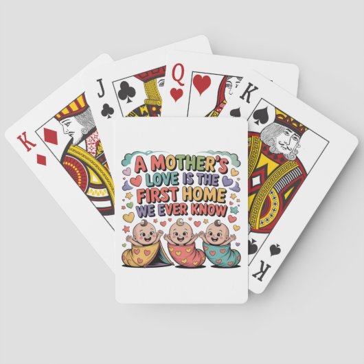 Een Moederliefde Is Het Eerste Thuis Dat We Eens K Pokerkaarten (Achterkant)