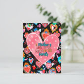 Een moederliefde is het hart van de familie briefkaart (Staand voorkant)