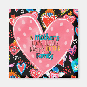 Een moederliefde is het hart van de familie magneet
