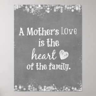 Een moederliefde is het hart van het familiekwart. poster