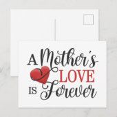 Een moederliefde is voor altijd citaat | BRIEFKAAR Briefkaart (Voorkant / Achterkant)