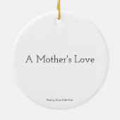 Een moederliefde keramisch ornament (Achterkant)