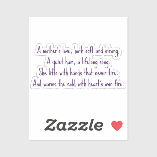 Een moederliefde sticker (Vel)