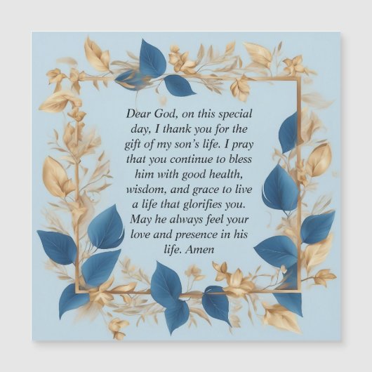 Een Moeders Gebed voor haar Zoon (Voorkant)