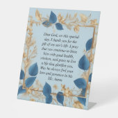 Een Moeders Gebed voor haar Zoon Reclamebord Met Voetstuk (Voorkant)