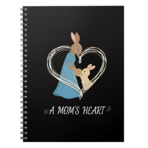Een Moeders Hart Schattige Moeder & Baby Konijn Notitieboek