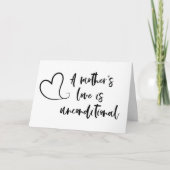 Een moeders liefde is onvoorwaardelijk grappig kaart (Voorkant)
