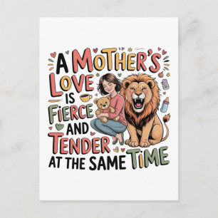 Een moeders liefde is tegelijkertijd fel en teder briefkaart