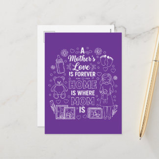Een Moeders Liefde Is Voor Altijd & Thuis Is Waar Feestdagenkaart